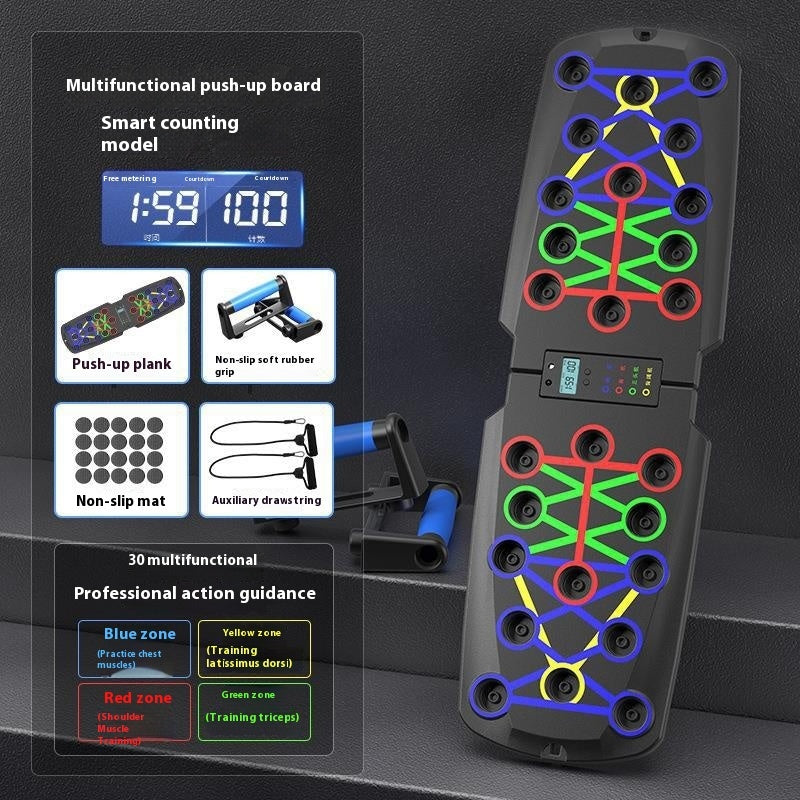 Multifunctional Push-Up Training Board with Resistance Rope