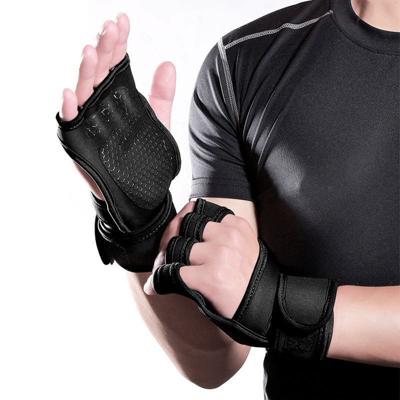 Anti-Skid Half-Finger Weightlifting Gloves – Secure Grip & Comfort