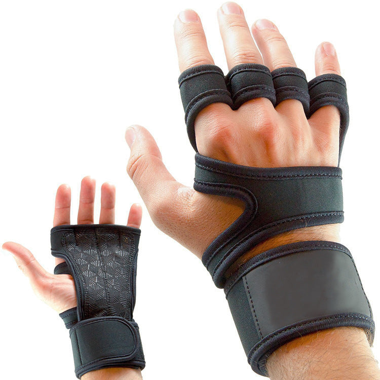 Anti-Skid Half-Finger Weightlifting Gloves – Secure Grip & Comfort
