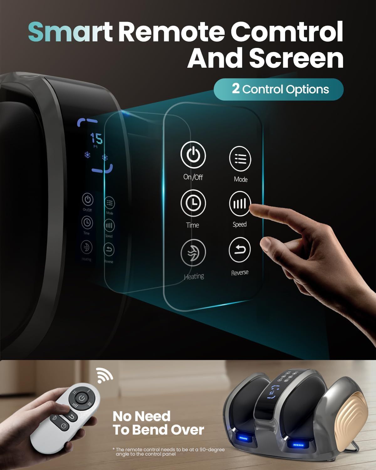 Lower Leg & Foot Massager | Rolling & Kneading for Pain Relief