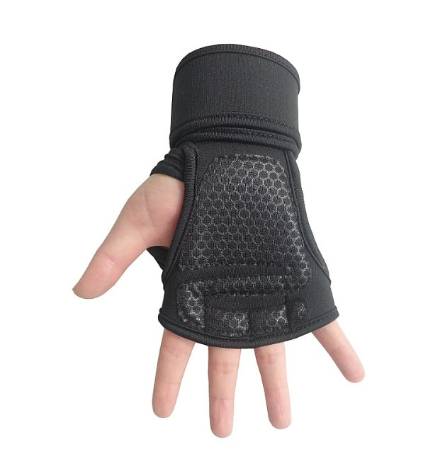 Anti-Skid Half-Finger Weightlifting Gloves – Secure Grip & Comfort