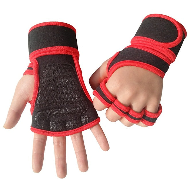 Anti-Skid Half-Finger Weightlifting Gloves – Secure Grip & Comfort