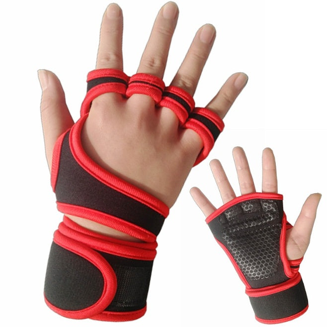 Anti-Skid Half-Finger Weightlifting Gloves – Secure Grip & Comfort