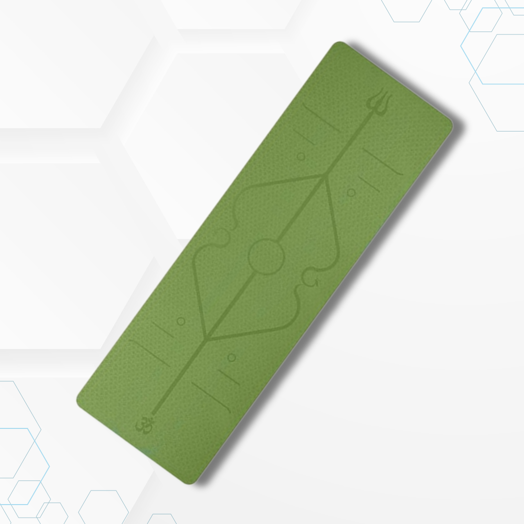 Non-Slip TPE Yoga Mat with Position Line