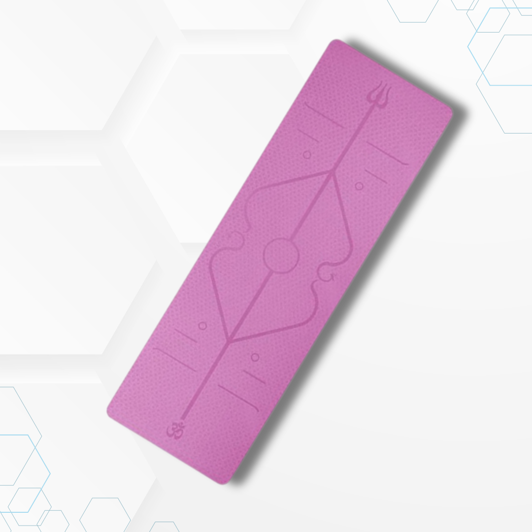Non-Slip TPE Yoga Mat with Position Line