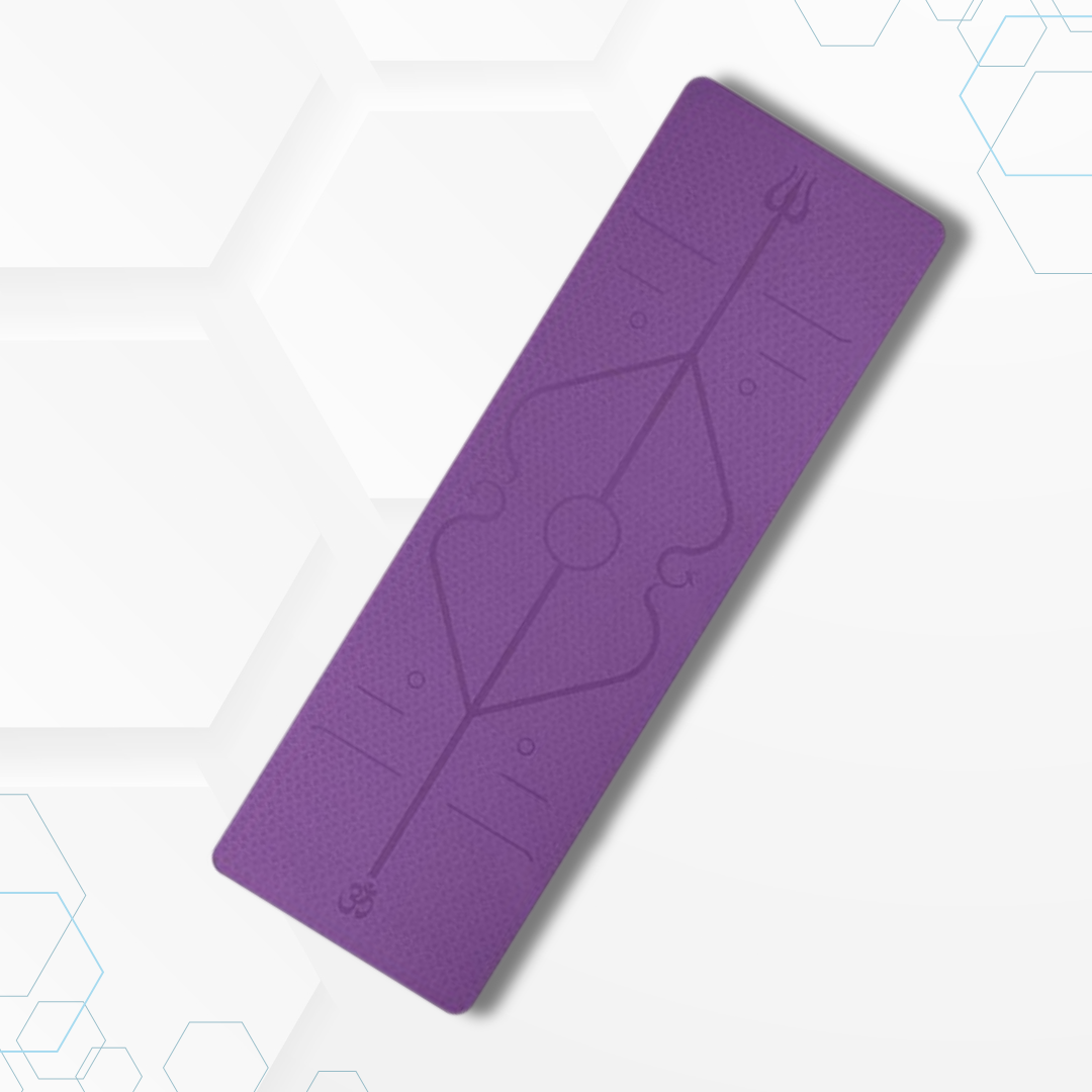 Non-Slip TPE Yoga Mat with Position Line
