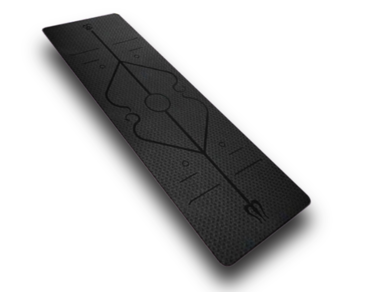 Non-Slip TPE Yoga Mat with Position Line