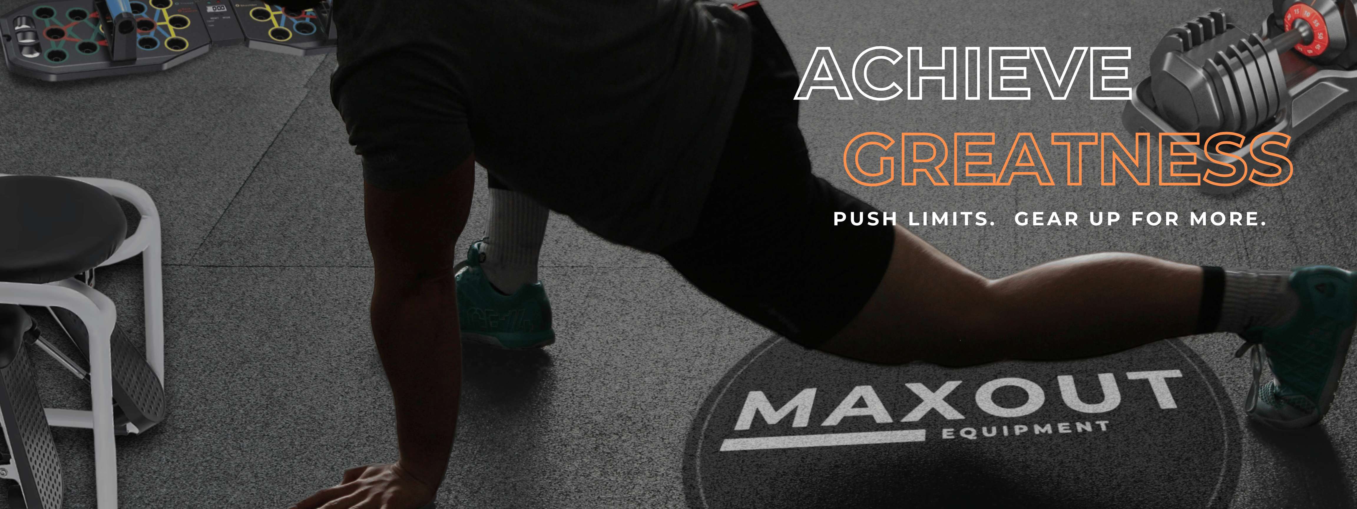 Homepage Hero banner with picture of person doing workout
