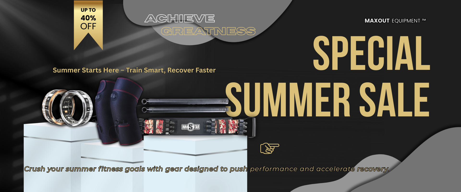 Homepage Hero banner with picture of person doing workout