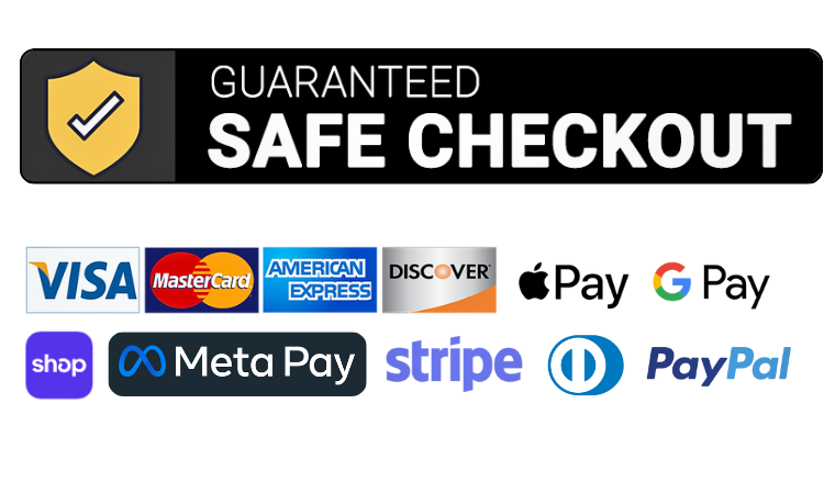 Guaranteed Safe Checkout payment icons or logo's